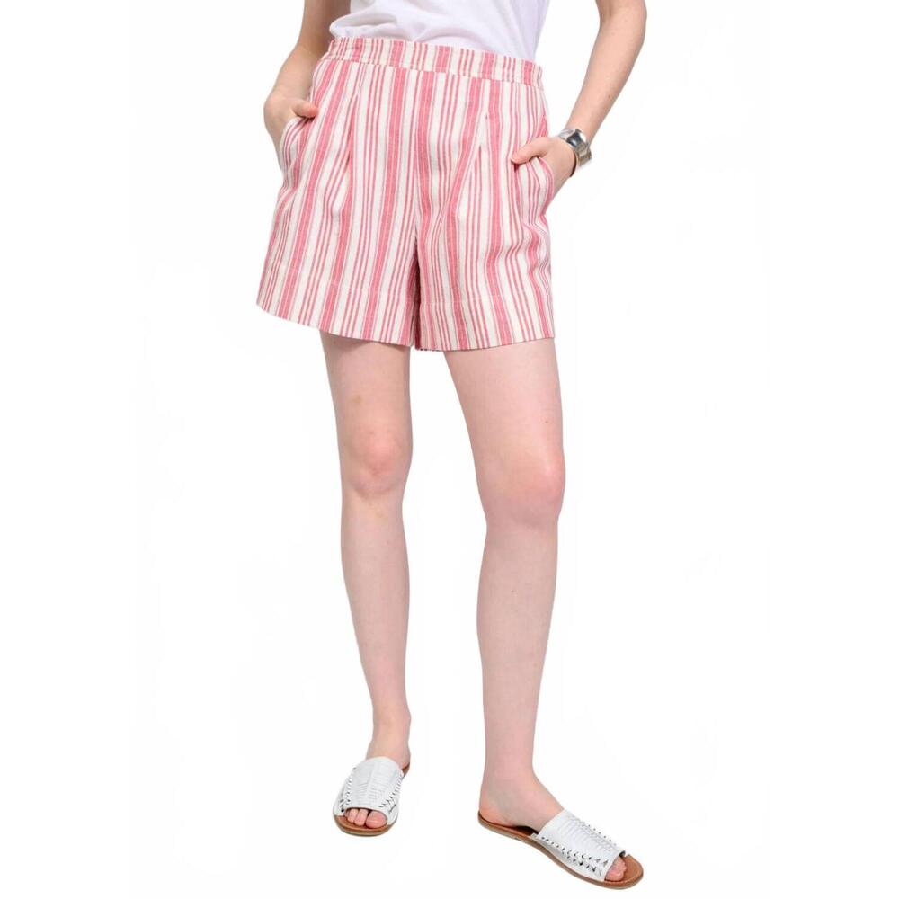 NEW IVY JANE lila striped shorts in red